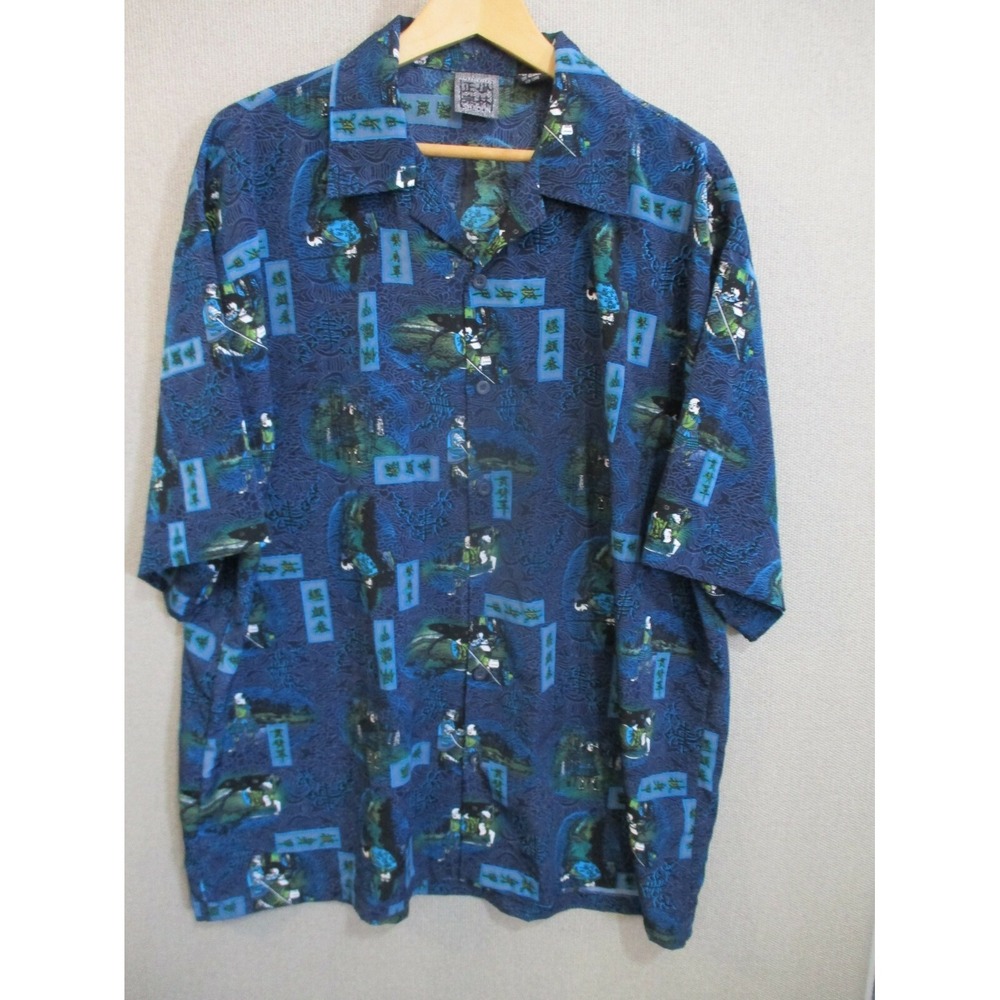 VTG Shaolin Open Neck Casual Shirt Size XL